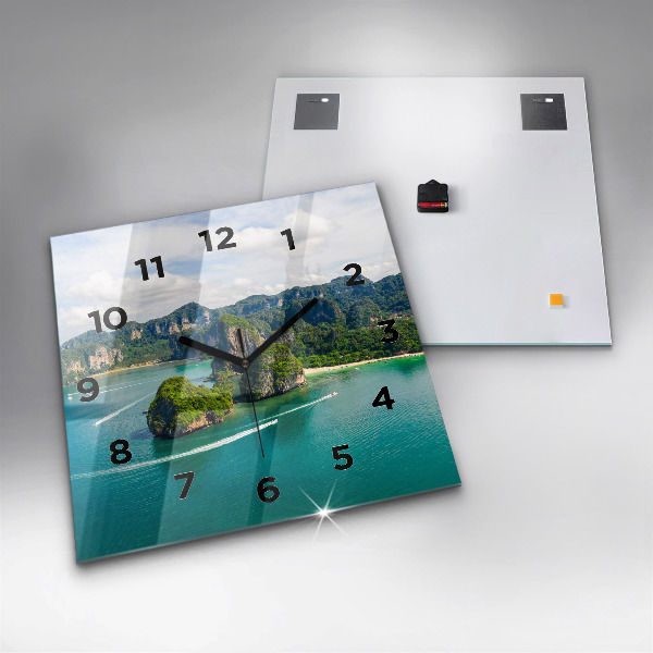 Square wall clock Island in Thailand
