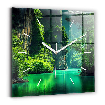 Square wall clock Thailand's natural landscape
