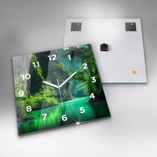 Square wall clock Thailand's natural landscape