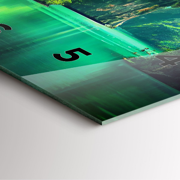 Square wall clock Thailand's natural landscape