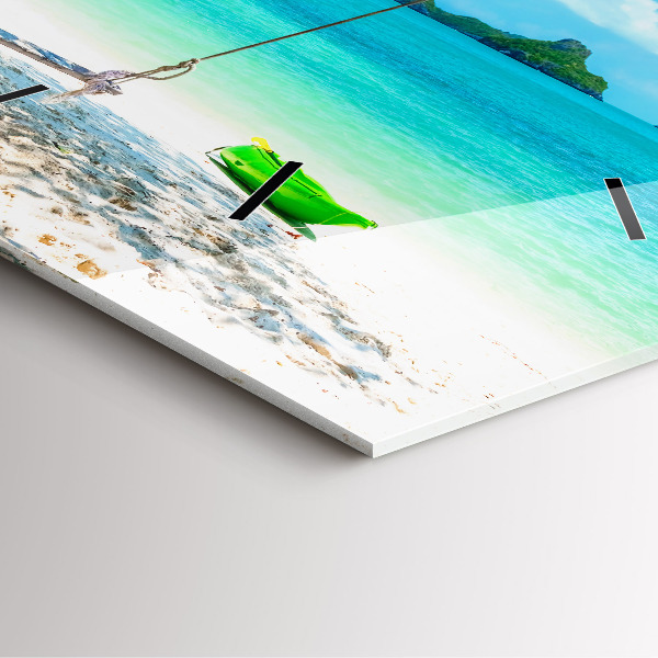 Square wall clock Sunny island Thailand