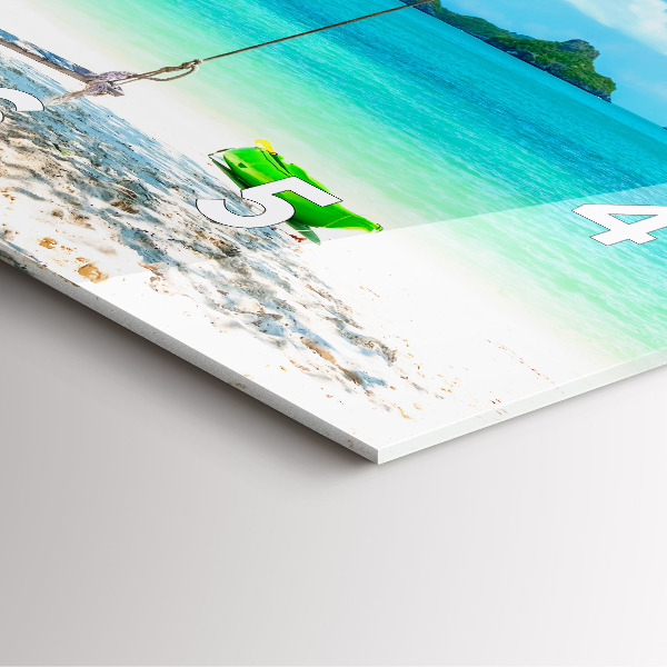 Square wall clock Sunny island Thailand