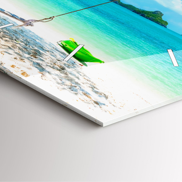 Square wall clock Sunny island Thailand