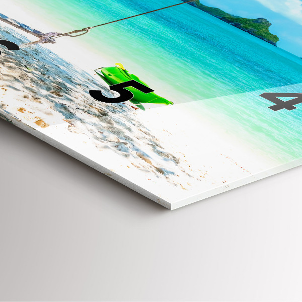 Square wall clock Sunny island Thailand