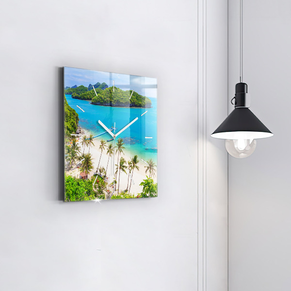 Square wall clock National Park Thailand