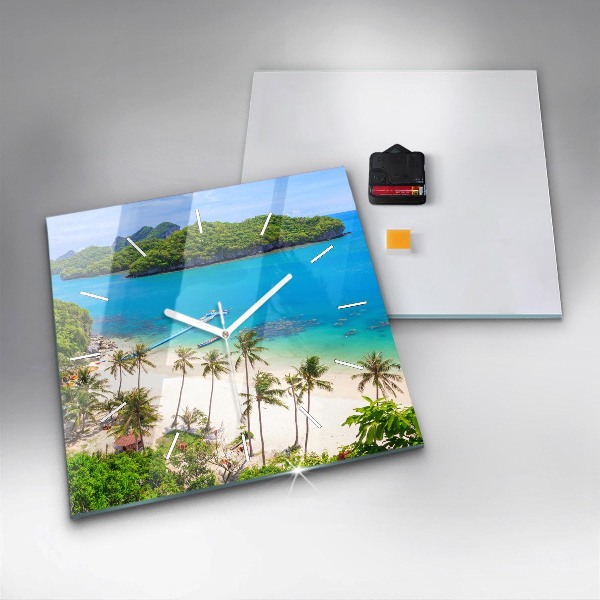 Square wall clock National Park Thailand