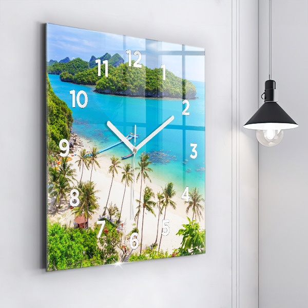 Square wall clock National Park Thailand