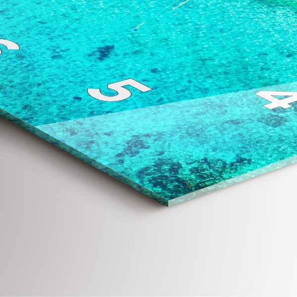 Square wall clock Tropical beach Koh Tao