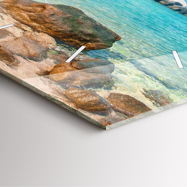 Square wall clock Beautiful beach in Thailand