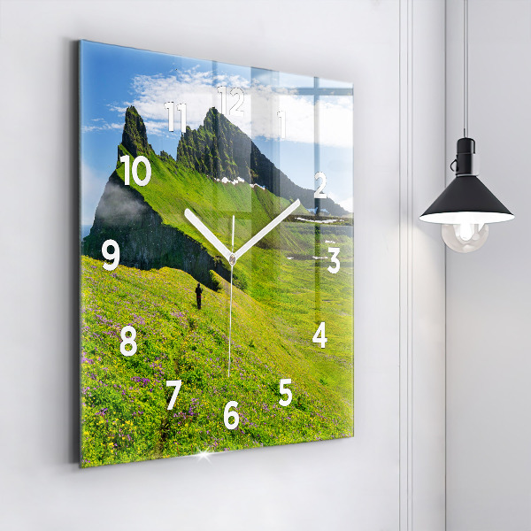 Square wall clock Hornstrandir Reserve Iceland