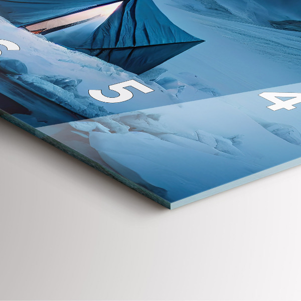 Square wall clock Tent in the mountains of Iceland