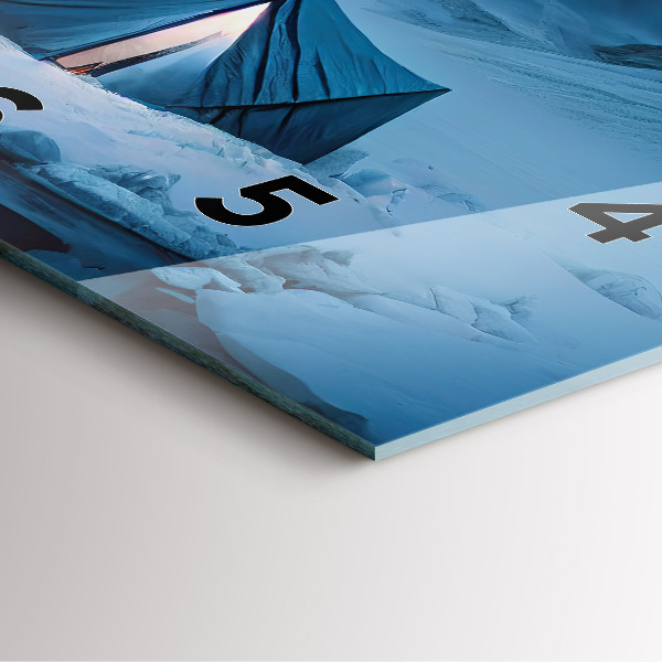 Square wall clock Tent in the mountains of Iceland