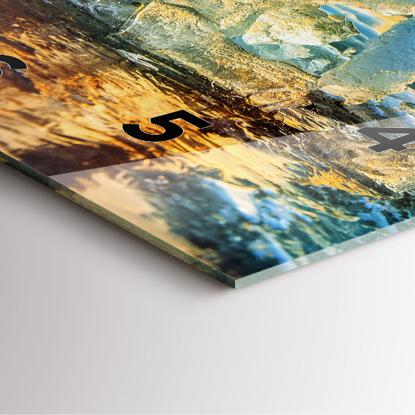 Square wall clock Iceberg and sunrise