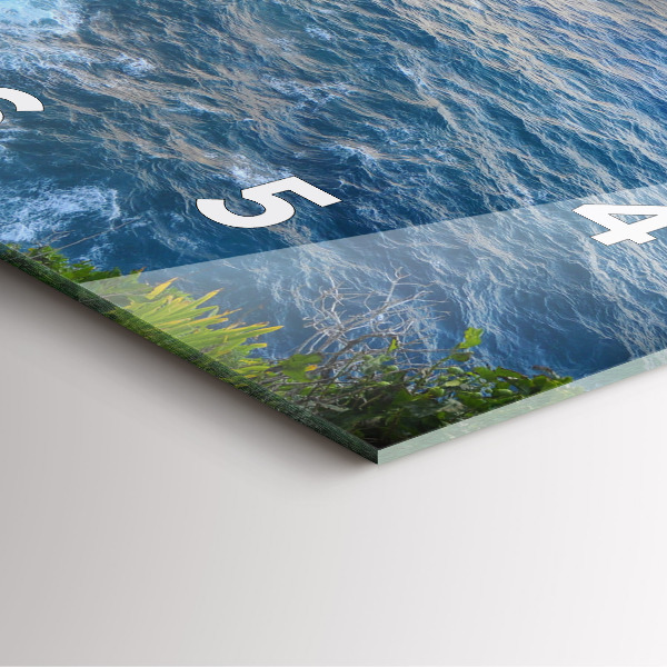 Square wall clock Ocean Coast