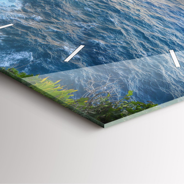 Square wall clock Ocean Coast