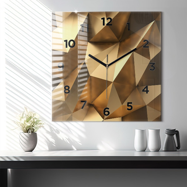 Square wall clock Geometric texture