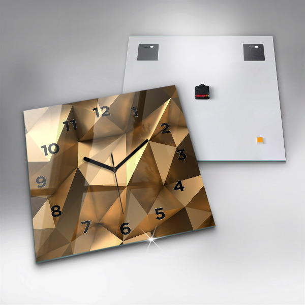 Square wall clock Geometric texture