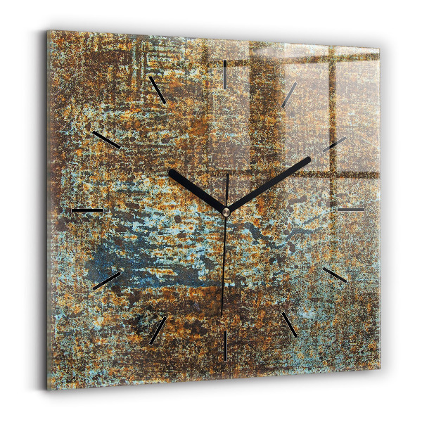 Square wall clock Old Metal Texture