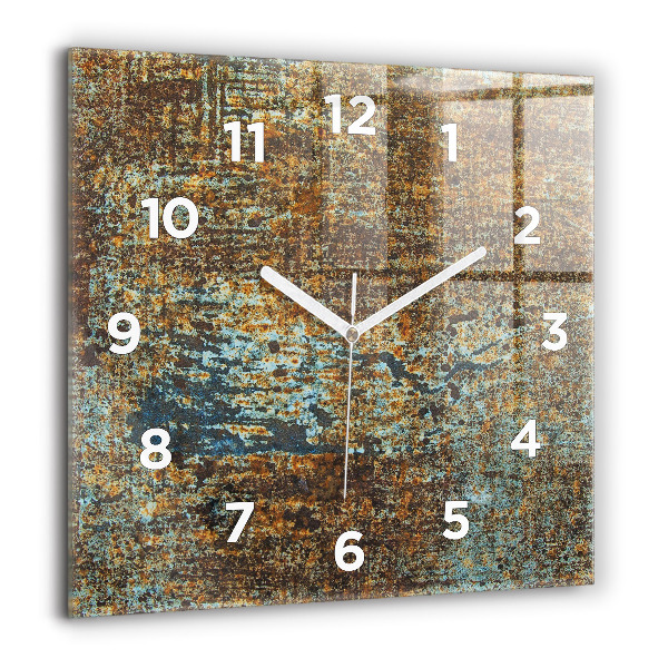 Square wall clock Old Metal Texture