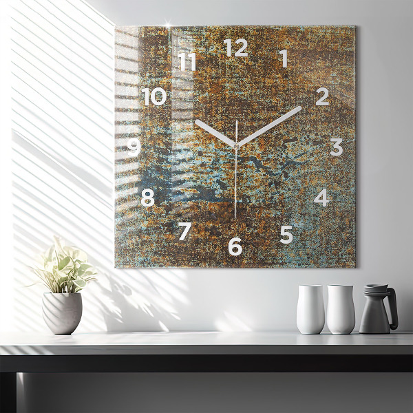 Square wall clock Old Metal Texture