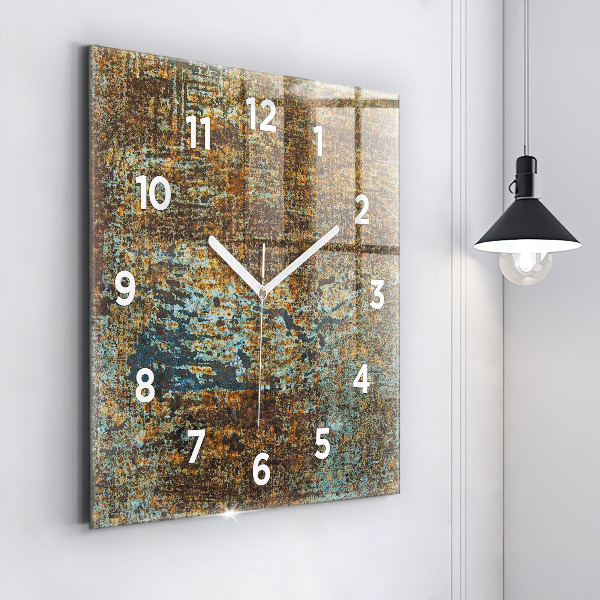 Square wall clock Old Metal Texture