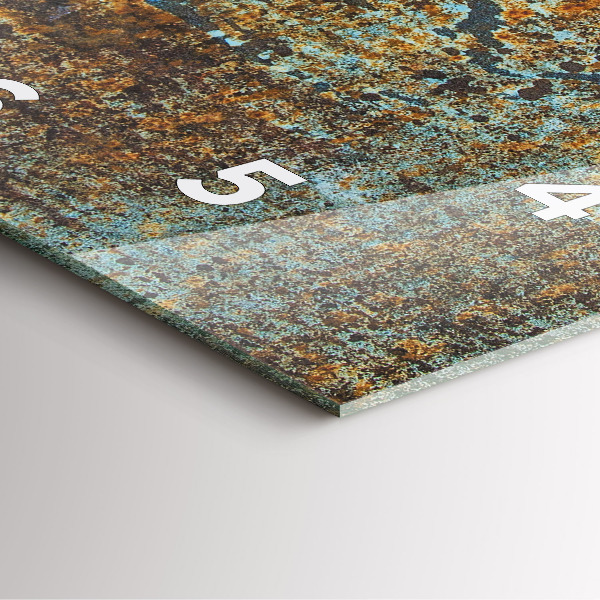 Square wall clock Old Metal Texture