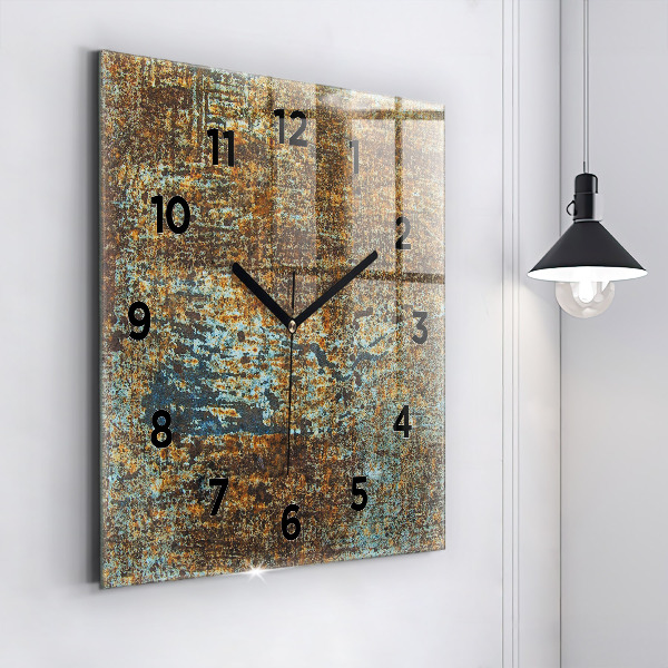 Square wall clock Old Metal Texture