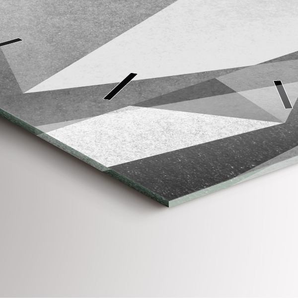 Square wall clock Gray Geometric Abstraction