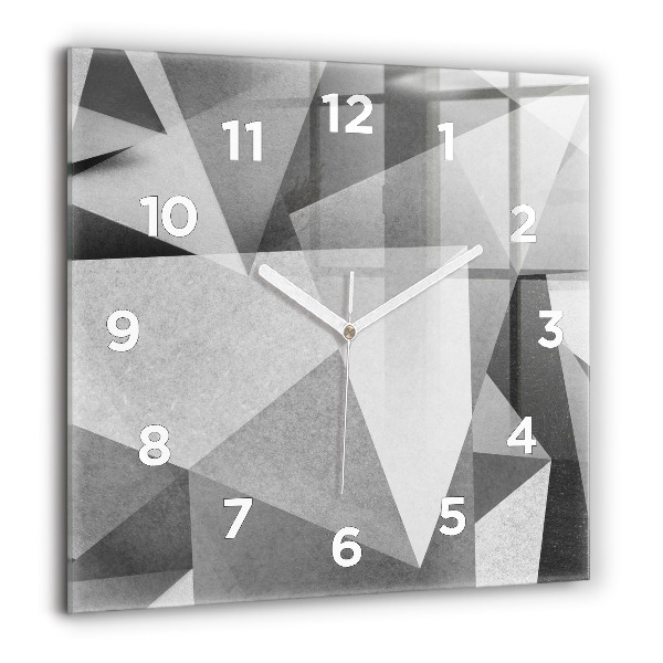 Square wall clock Gray Geometric Abstraction