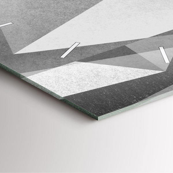 Square wall clock Gray Geometric Abstraction