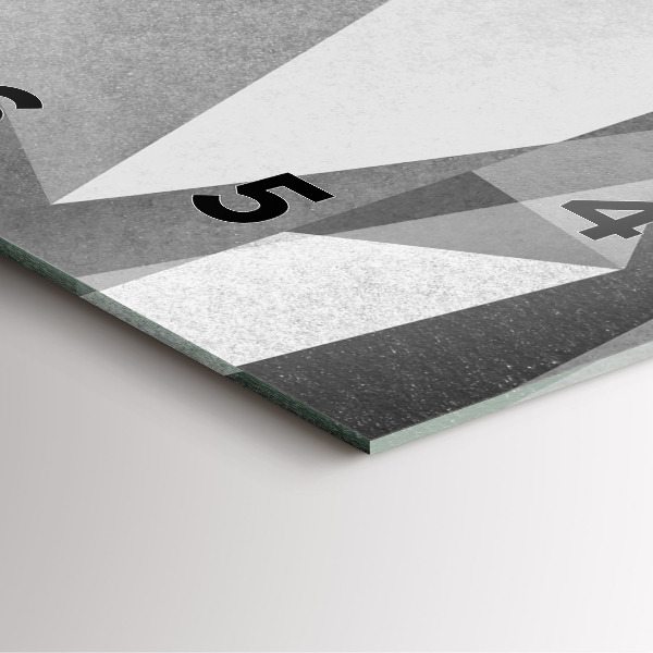 Square wall clock Gray Geometric Abstraction