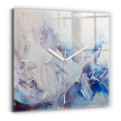 Square wall clock Abstract paint texture