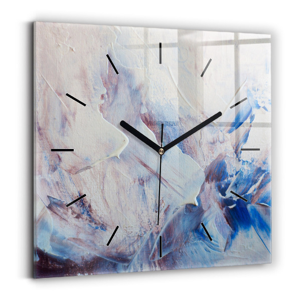 Square wall clock Abstract paint texture