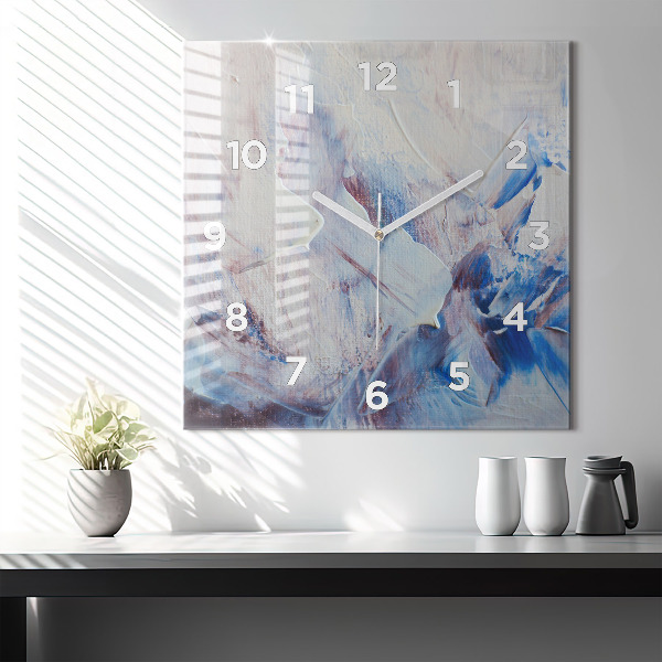 Square wall clock Abstract paint texture
