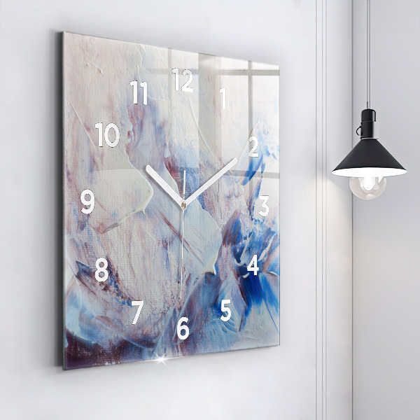 Square wall clock Abstract paint texture
