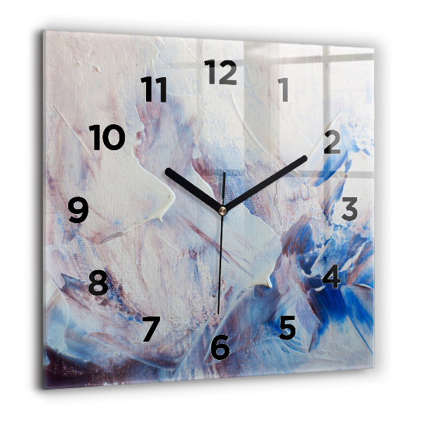 Square wall clock Abstract paint texture