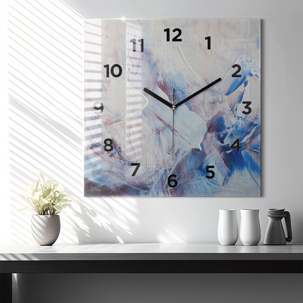 Square wall clock Abstract paint texture