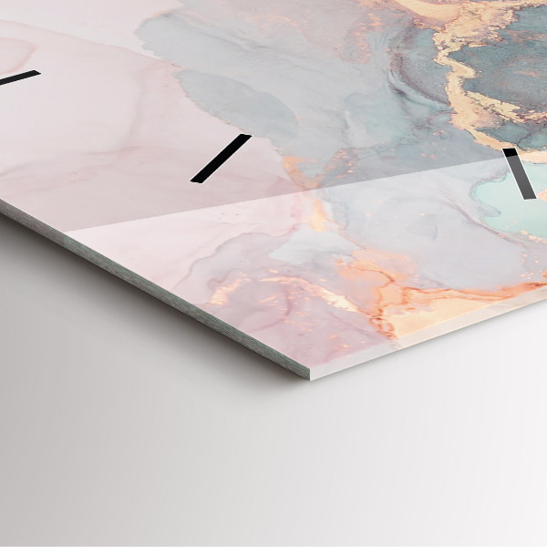 Square wall clock Marble texture