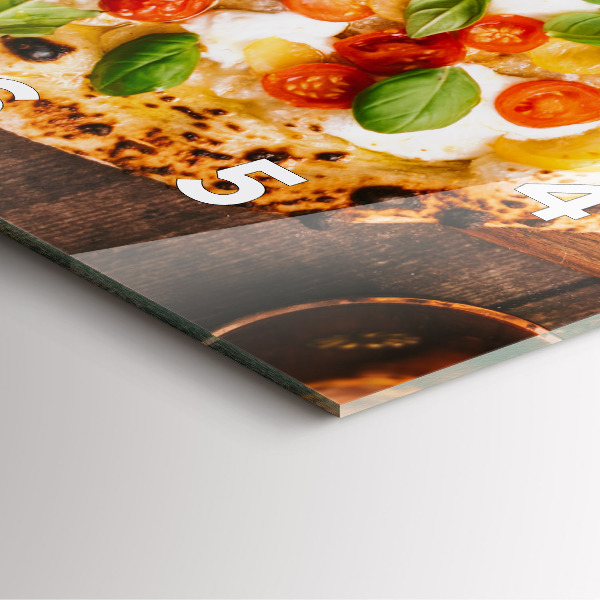 Square wall clock Italian pizza