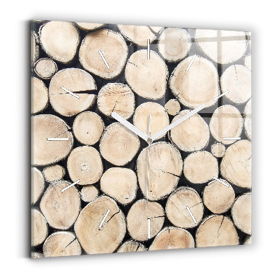 Square wall clock Cut tree stumps