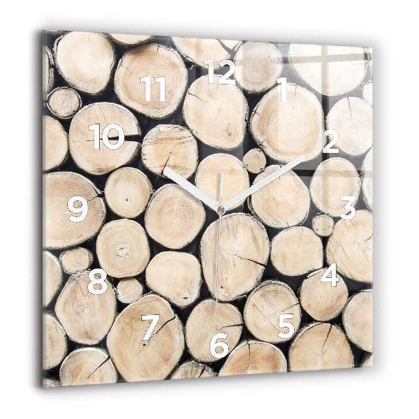 Square wall clock Cut tree stumps