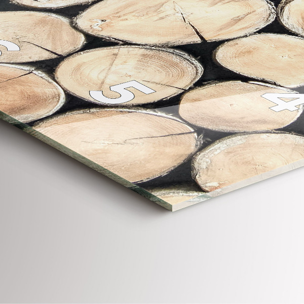 Square wall clock Cut tree stumps