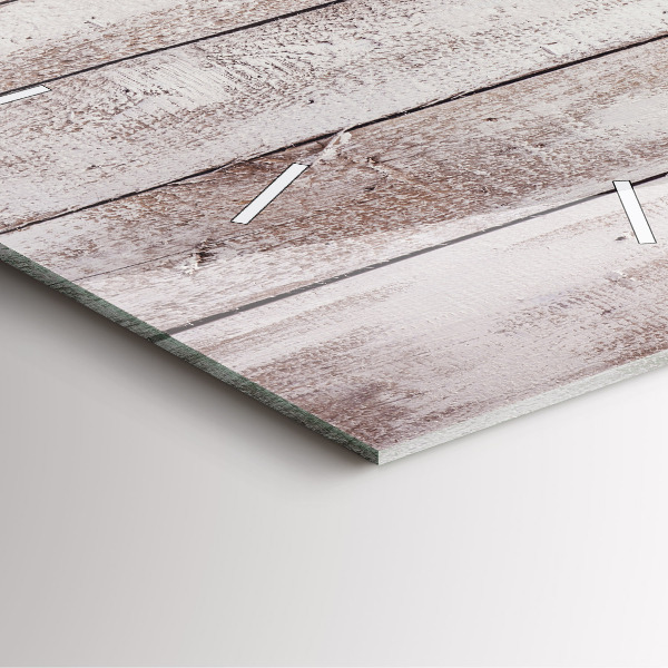 Square wall clock Light wood planks