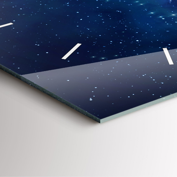 Square wall clock Dark sky stars