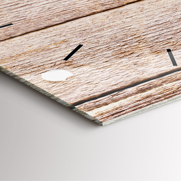 Square wall clock Flowers on wood