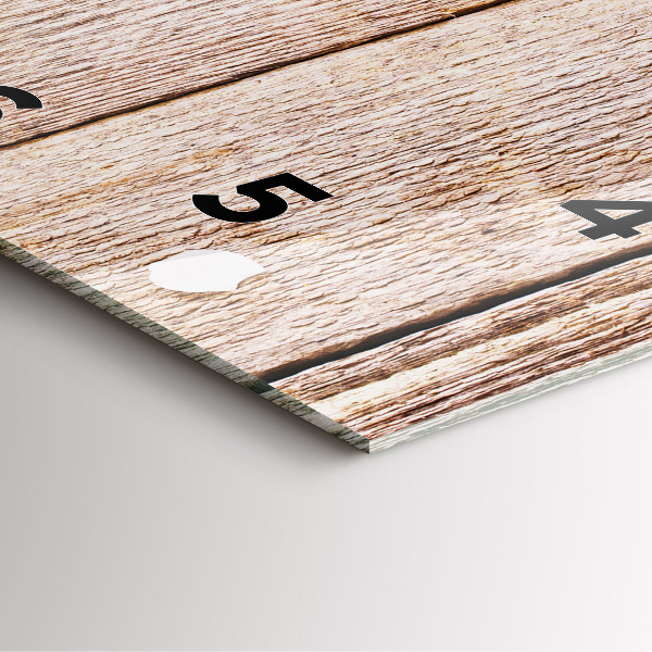 Square wall clock Flowers on wood