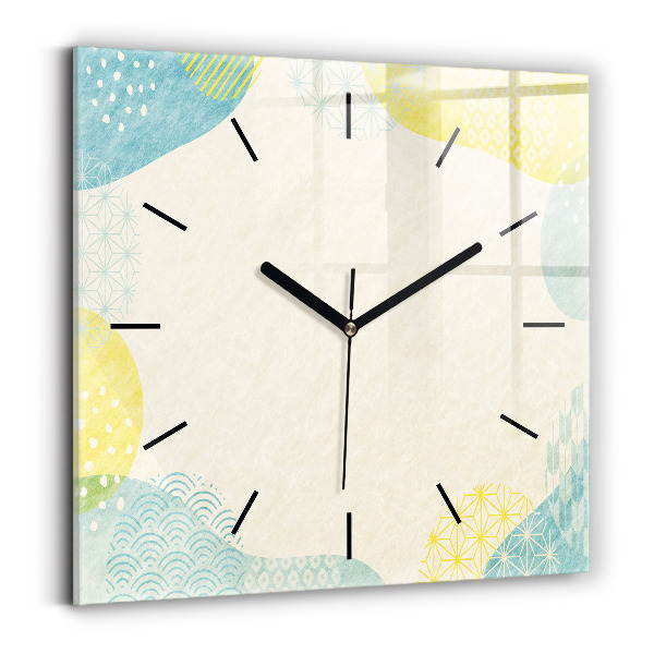 Square wall clock Pattern frame