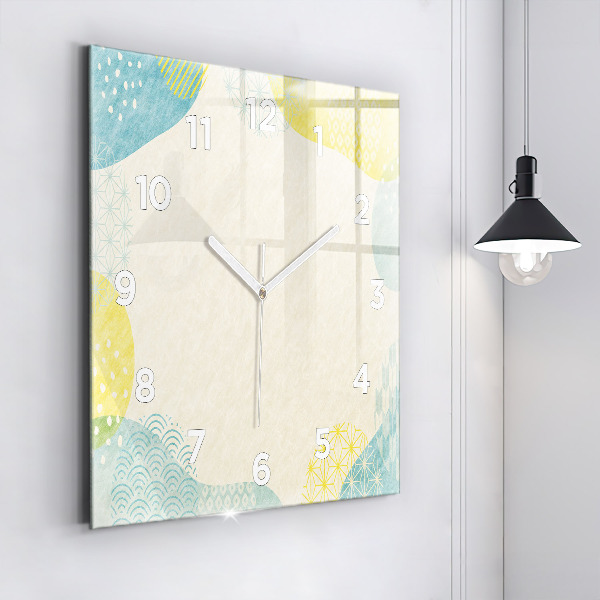 Square wall clock Pattern frame