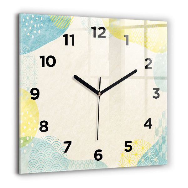 Square wall clock Pattern frame
