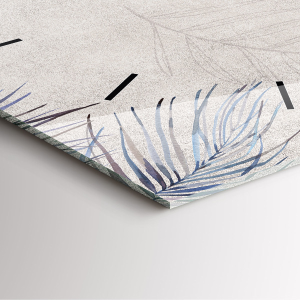 Square wall clock Palm leaf